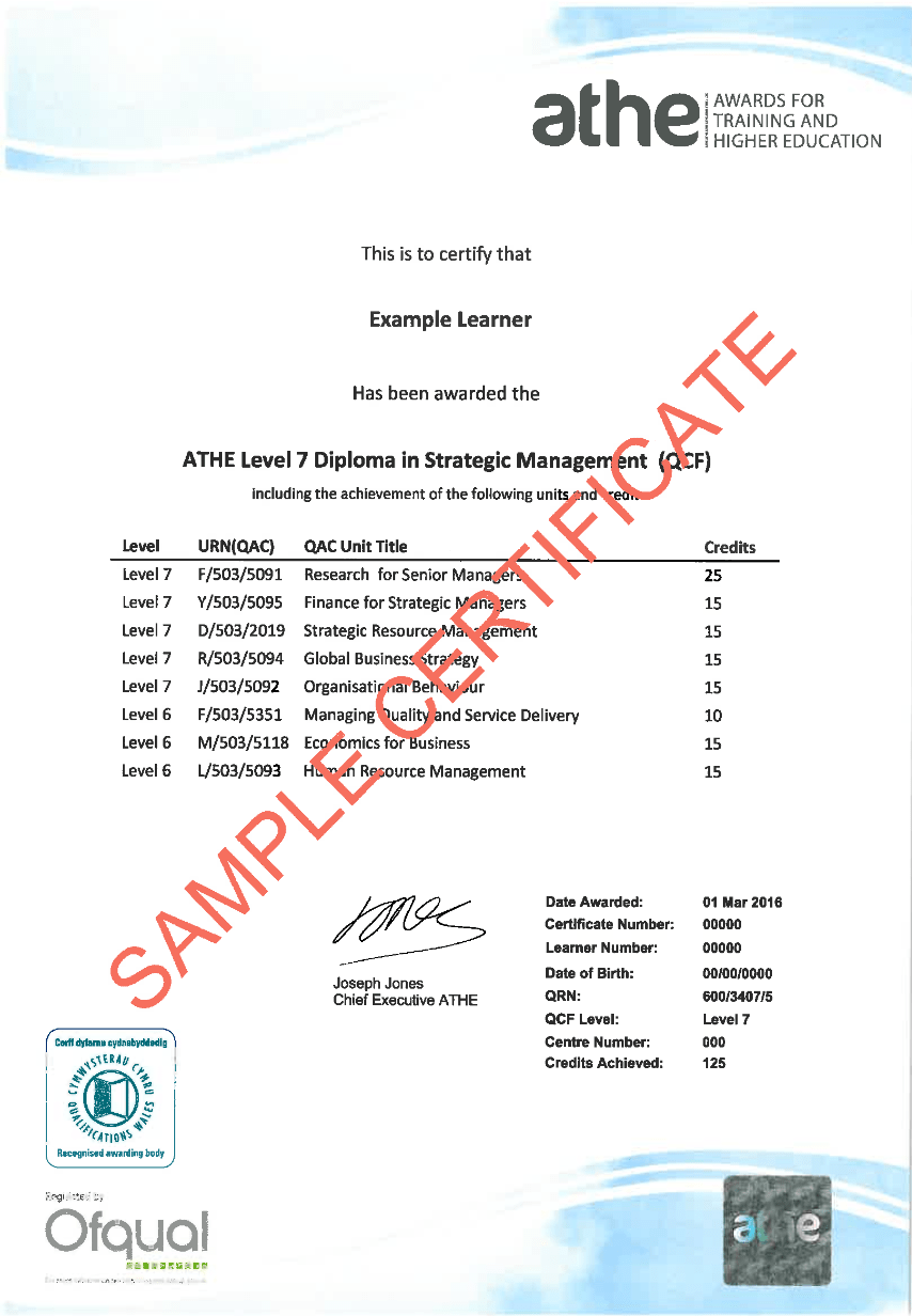 Level-7 Certificate